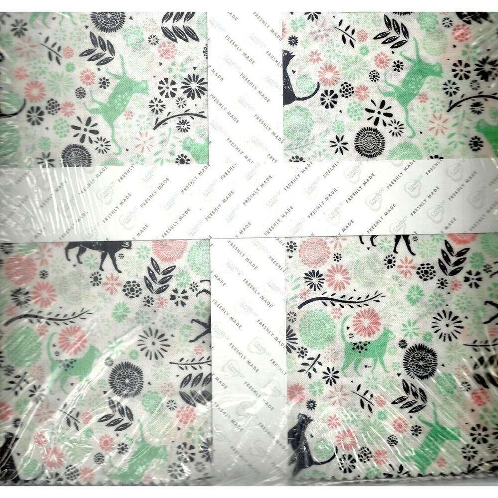Urban Jungle cats 10 inch squares Camelot fabric 42 pcs